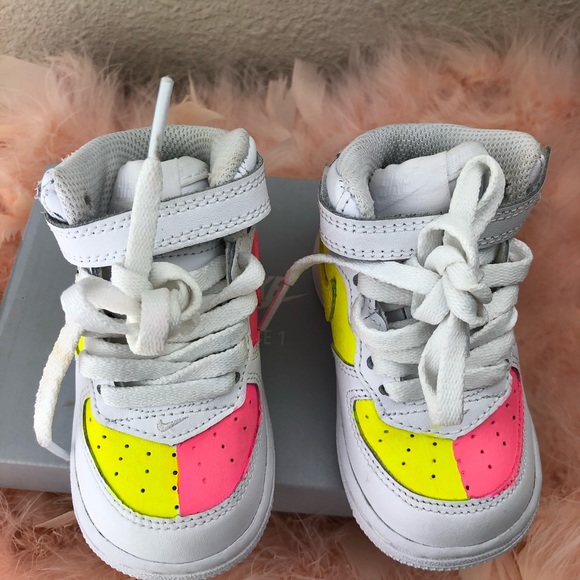 Nike Air Force 1 Mid “White” (TD) Custom size 4c - Picture 7 of 16